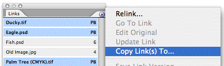 Copying links manually