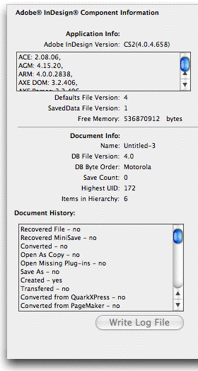 Component Info Dialog Box 3