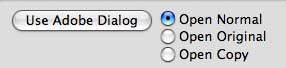 Adobe Dialog button