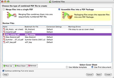 Assemble PDF Package