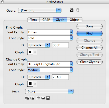 glyphfind glyphfind