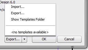 Choose import to add previously saved metadata
