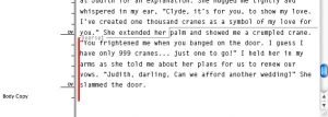 Working with overset text