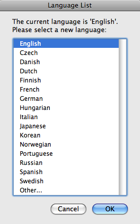List of Languages