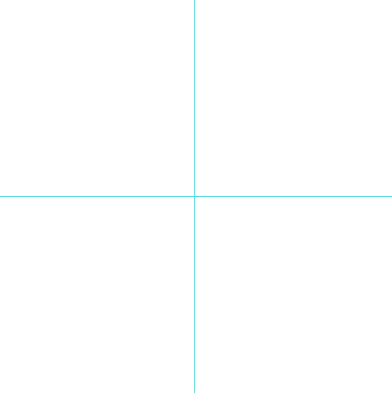 Intersecting horizontal and vertical ruler guides.