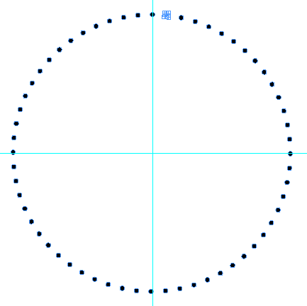 clock face with dots for all the minutes.