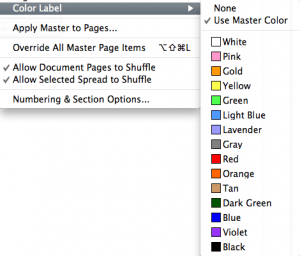 Color Labels right click menu