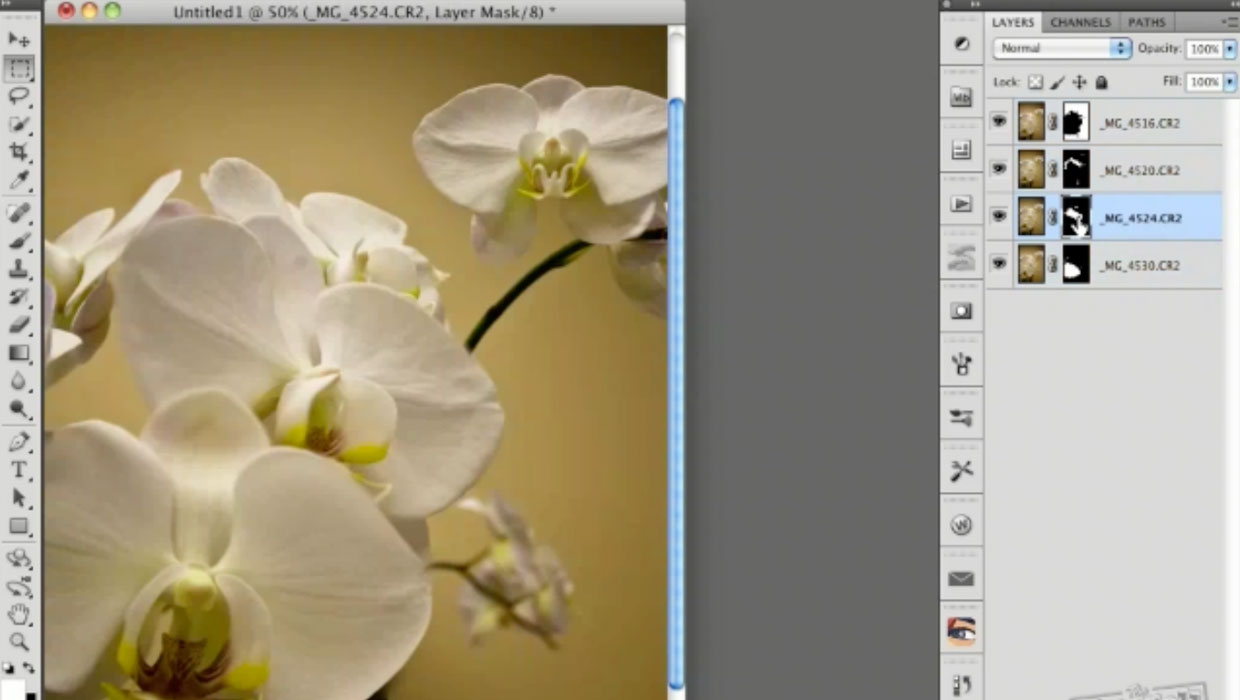 sharpening images in photoshop with the Auto-Blend Layers feature