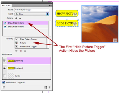 Hide Picture Trigger - 1st Action