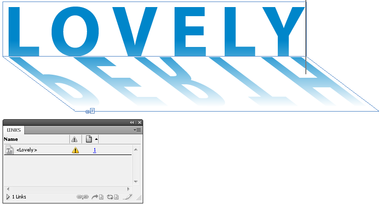 Modified Story Link in Links panel