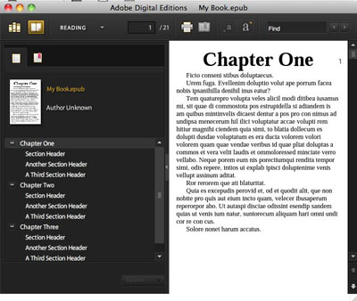 Adobe Digital Editions - Chapter Break