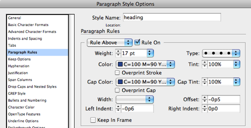 Rounded paragraph rules