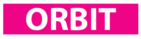 text orbit centered horizontally and vertically in pink box