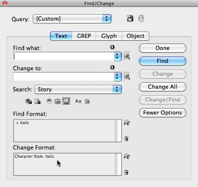 Replace Italic with Style