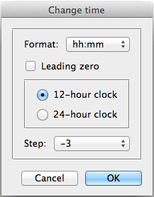 Changetimescript