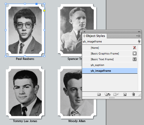 object styles for yearbook