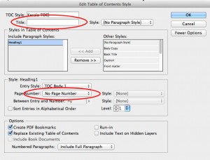 EPUB TOC Style
