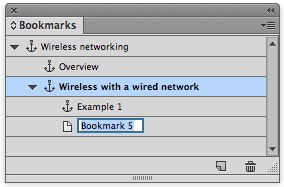 When you create a page bookmark, you will need to manually give it a name.