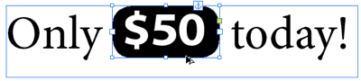 anchored text frame