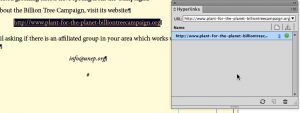 Creating a URL Hyperlink