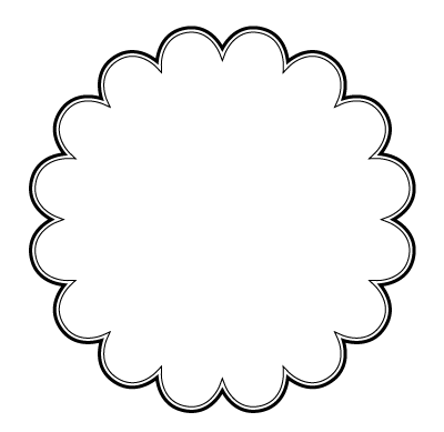 double stroke scalloped edge