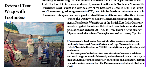 Text wrap with footnotes in InDesign CC 2014