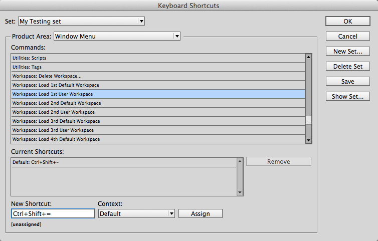 Edit Keyboard dialog box
