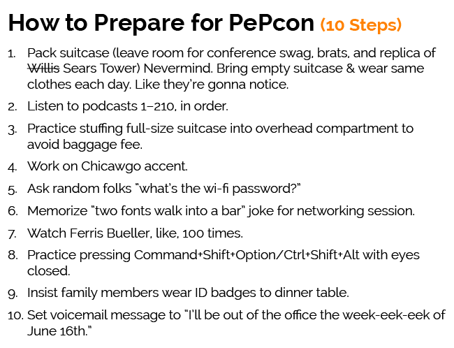 How to Prepare for PePCon steps