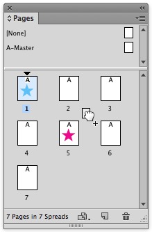 In this example, page 1 will be duplicated at the end of the document when the mouse is released.