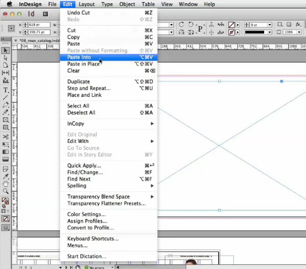 lynda.com video Cropping with Paste Into