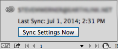 Sync Settings Status