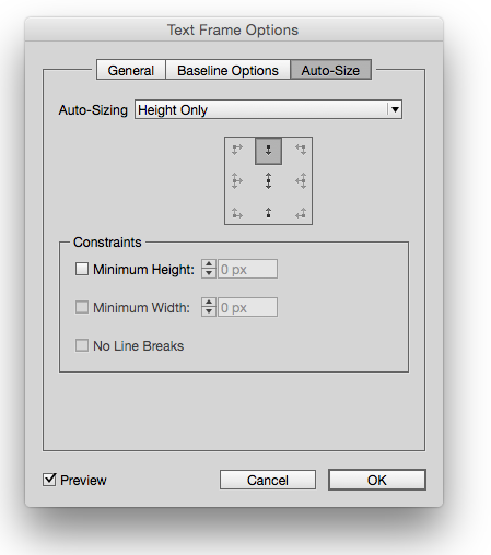 Auto size