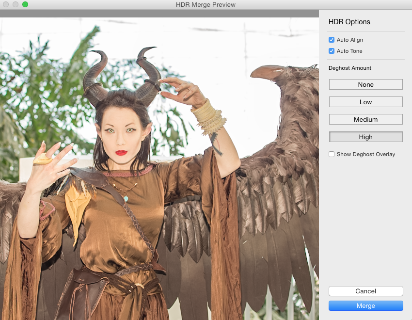 HDR Merge in Lightroom 6
