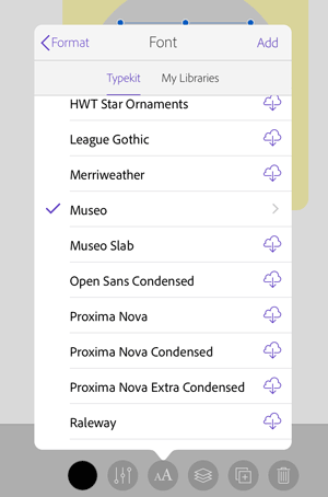 typekit on ipad