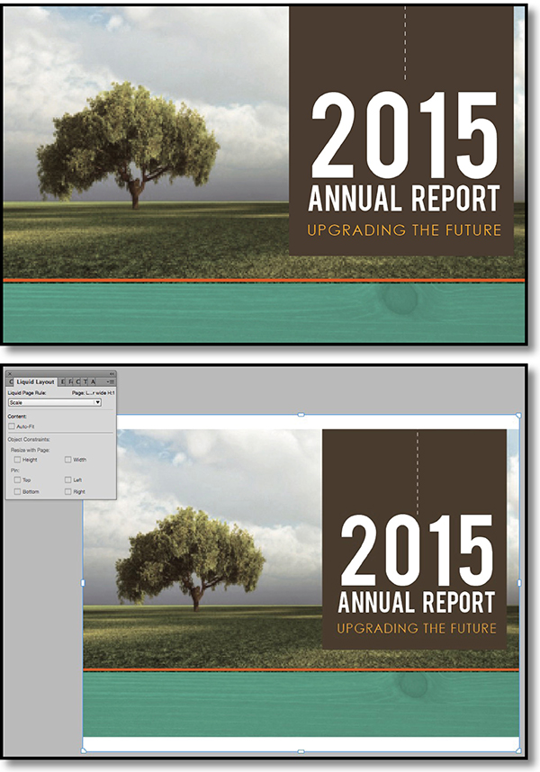 The original cover (top) and the same cover (bottom) on an Alternate Layout using the same orientation. Not bad!