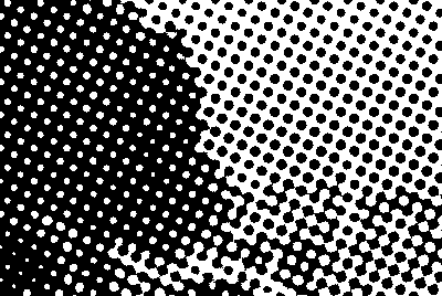 halftone4B.png real halftone spots on bitmap halftone show realistic conversion to white spots on black