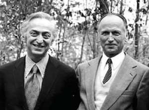 Aaron Burns and Hermann Zapf shortly after ITC was formed in 1970.