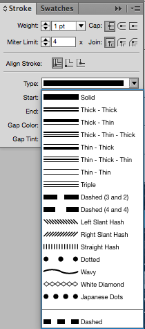 Stroke styles