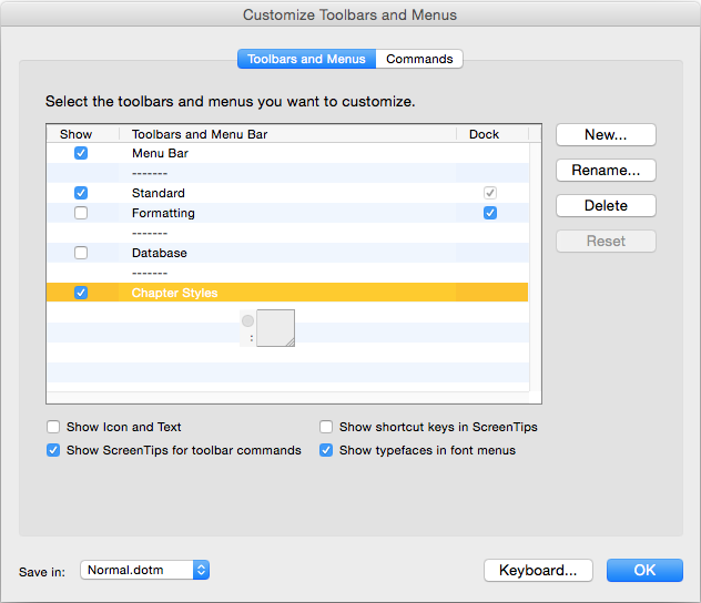 New Toolbar