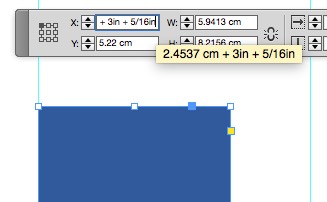 InDesign adds values together, even with different units of measurement.