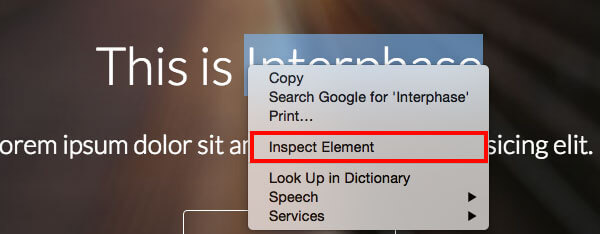 inspect element