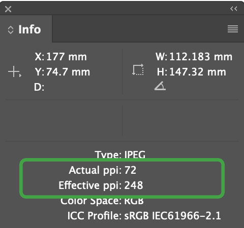 Actual vs. effective ppi in InDesign Display Info