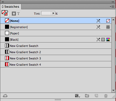 4 Gradient Swatches in InDesign