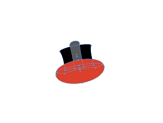 InDesign snowman hat detail