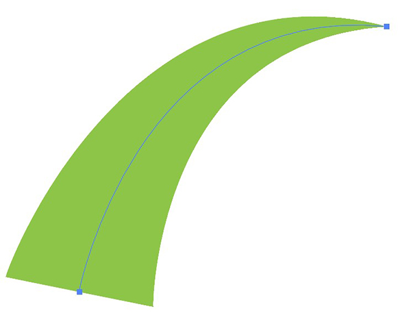 A simple path after adjusting it with the Width tool.