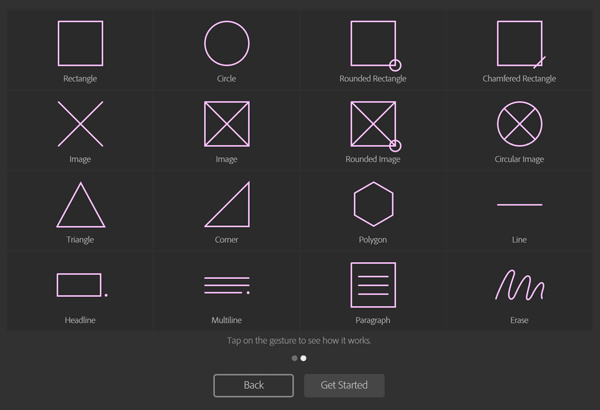 InDesign Touch Workspace gestures