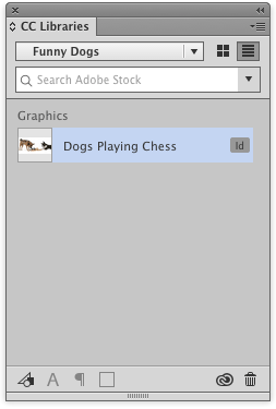CC Library in InDesign