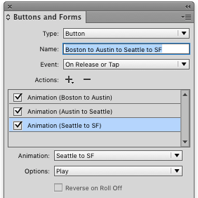 multiple animations triggered by one button