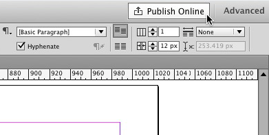 Figure 2: Click the Publish Online button in the upper right corner to start the publishing process.