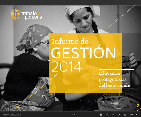 This Venezuelan non-profit created an interactive online version of their annual managment report.